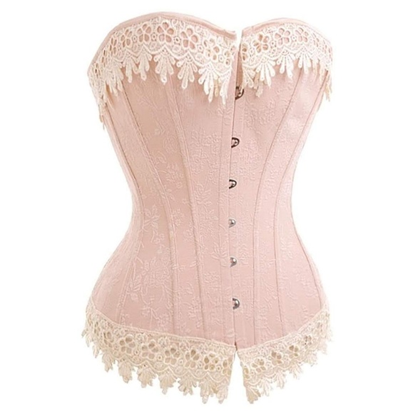 Other - Embroidered Floral and Crochet Corset